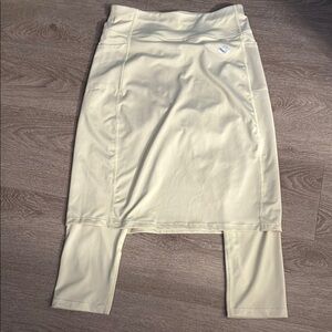 Elegant Cream Midi Skirt